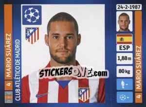 Sticker Mario Suárez - UEFA Champions League 2013-2014 - Panini