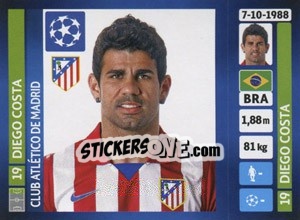 Sticker Diego Costa - UEFA Champions League 2013-2014 n. 500 - Panini