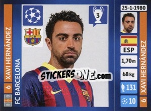 Sticker Xavi Hernández - UEFA Champions League 2013-2014 n. 550 - Panini