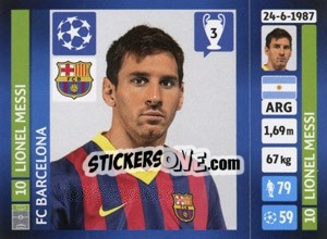 Sticker Lionel Messi - UEFA Champions League 2013-2014 n. 554 - Panini
