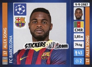 Sticker Alex Song - UEFA Champions League 2013-2014 n. 558 - Panini