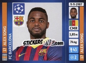 Figurina Alex Song - UEFA Champions League 2013-2014 - Panini