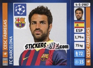 Sticker Cesc Fàbregas - UEFA Champions League 2013-2014 n. 559 - Panini
