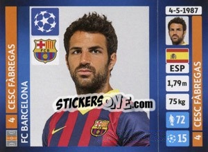 Sticker Cesc Fàbregas - UEFA Champions League 2013-2014 - Panini