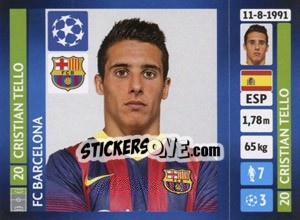 Sticker Cristian Tello - UEFA Champions League 2013-2014 n. 560 - Panini