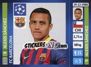 Sticker Alexis Sánchez - UEFA Champions League 2013-2014 - Panini