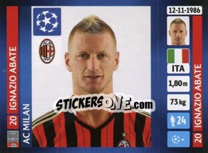 Sticker Ignazio Abate - UEFA Champions League 2013-2014 n. 564 - Panini