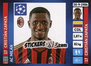 Sticker Cristián Zapata - UEFA Champions League 2013-2014 - Panini