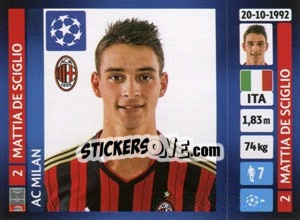 Sticker Mattia De Sciglio - UEFA Champions League 2013-2014 - Panini