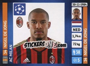 Sticker Nigel de Jong - UEFA Champions League 2013-2014 n. 569 - Panini