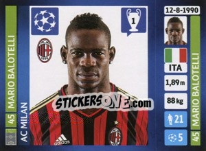 Sticker Mario Balotelli - UEFA Champions League 2013-2014 n. 572 - Panini