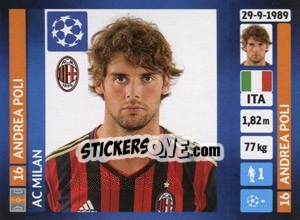 Sticker Andrea Poli - UEFA Champions League 2013-2014 - Panini