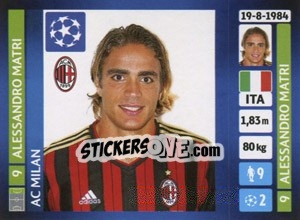 Sticker Alessandro Matri - UEFA Champions League 2013-2014 n. 578 - Panini