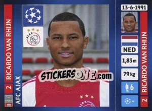 Sticker Ricardo van Rhijn - UEFA Champions League 2013-2014 n. 582 - Panini
