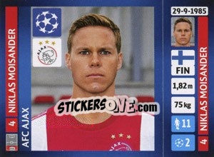 Sticker Niklas Moisander - UEFA Champions League 2013-2014 n. 584 - Panini