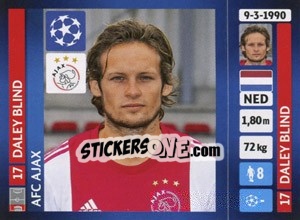 Sticker Daley Blind - UEFA Champions League 2013-2014 n. 585 - Panini
