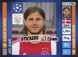 Sticker Lasse Schöne - UEFA Champions League 2013-2014 - Panini