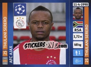 Figurina Thulani Serero - UEFA Champions League 2013-2014 n. 593 - Panini