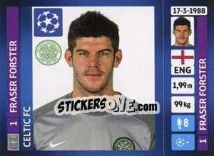 Sticker Fraser Forster - UEFA Champions League 2013-2014 n. 599 - Panini