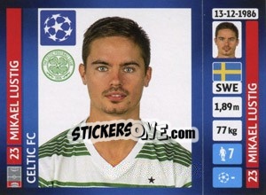 Sticker Mikael Lustig - UEFA Champions League 2013-2014 n. 600 - Panini