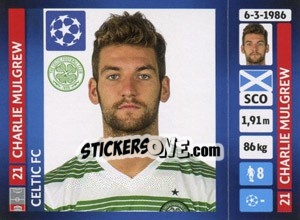 Sticker Charlie Mulgrew - UEFA Champions League 2013-2014 n. 601 - Panini