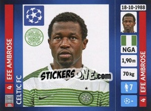 Figurina Efe Ambrose - UEFA Champions League 2013-2014 - Panini