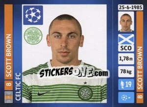 Sticker Scott Brown - UEFA Champions League 2013-2014 n. 605 - Panini