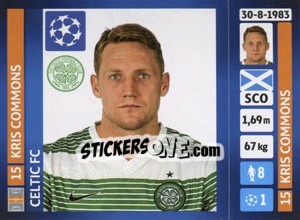 Sticker Kris Commons - UEFA Champions League 2013-2014 n. 606 - Panini