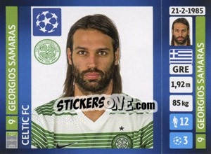 Sticker Georgios Samaras - UEFA Champions League 2013-2014 n. 608 - Panini