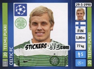 Sticker Teemu Pukki - UEFA Champions League 2013-2014 n. 609 - Panini