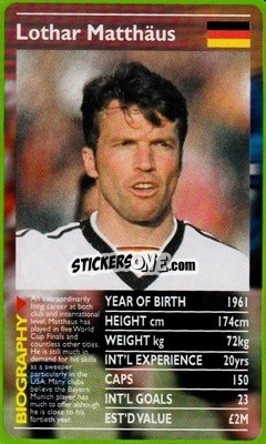 Sticker Lothar Matthaus - European Football Stars 2000 n. 18 - Top Trumps