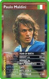 Figurina Paolo Maldini - European Football Stars 2000 n. 26 - Top Trumps