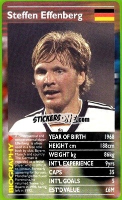 Cromo Steffan Effenberg - European Football Stars 2000 - Top Trumps