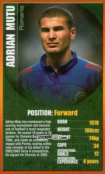 Cromo Adrian Mutu - European Football Stars 2004 n. 22 - Top Trumps