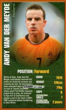 Sticker Andy van der Meyde - European Football Stars 2004 n. 19 - Top Trumps