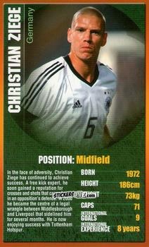 Figurina Christian Ziege - European Football Stars 2004 n. 12 - Top Trumps