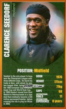 Sticker Clarence Seedorf - European Football Stars 2004 n. 17 - Top Trumps