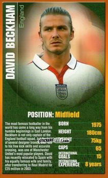 Figurina David Beckham - European Football Stars 2004 n. 5 - Top Trumps