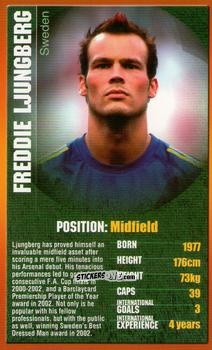 Figurina Freddie Ljungberg - European Football Stars 2004 n. 27 - Top Trumps