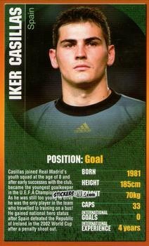 Cromo Iker Casillas - European Football Stars 2004 n. 25 - Top Trumps