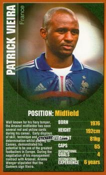 Cromo Patrick Vieira - European Football Stars 2004 n. 8 - Top Trumps