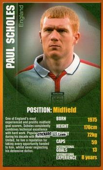 Cromo Paul Scholes - European Football Stars 2004 n. 6 - Top Trumps