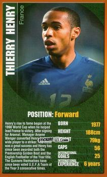 Figurina Thierry Henry - European Football Stars 2004 n. 7 - Top Trumps