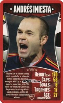 Figurina Andrés Iniesta - European Football Stars 2012 n. 25 - Top Trumps