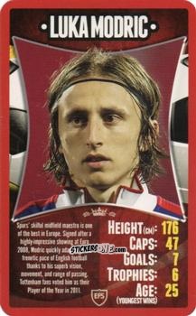 Figurina Luka Modrić - European Football Stars 2012 n. 3 - Top Trumps