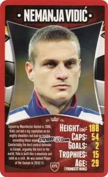 Cromo Nemanja Vidić - European Football Stars 2012 n. 20 - Top Trumps