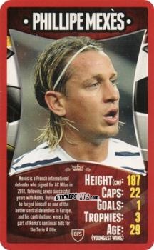 Figurina Philippe Mexès - European Football Stars 2012 n. 9 - Top Trumps