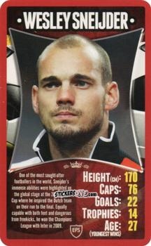 Figurina Wesley Sneijder - European Football Stars 2012 n. 16 - Top Trumps