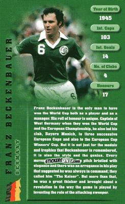 Figurina Franz Beckenbauer - Football Legends 1 2005 n. 3 - Top Trumps