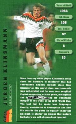 Cromo Jurgen Klinsmann - Football Legends 1 2005 n. 18 - Top Trumps